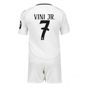 Real Madrid Vinicius Junior #7 Hemmaställ Barn 2024-25 Kortärmad (+ Korta byxor)